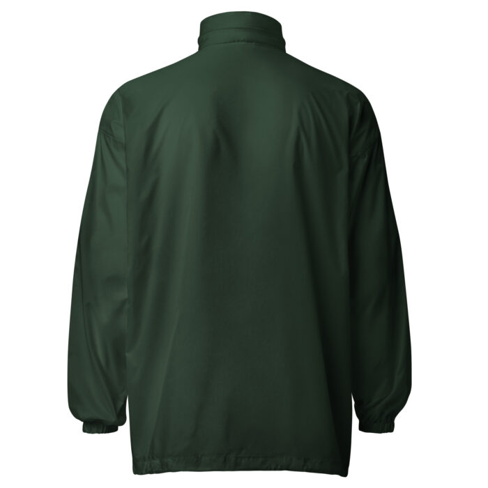 basic unisex windbreaker forest green back 644d6cc421ae3